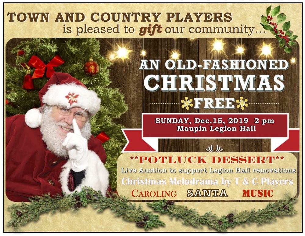 An Old-Fashioned Christmas on Sunday, Dec 15 @ 2pm
