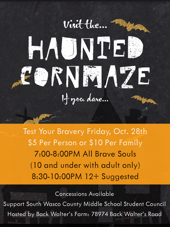 Haunted Cornmaze  MS Fundraiser
