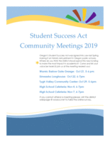 Student Success Act Community Meetings 2019